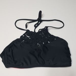 Xhilaration Black Halter Bikini Top Size M